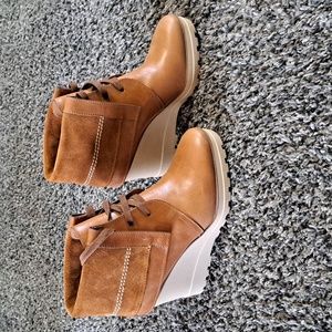 SeeByChloe wedge lace-up boots